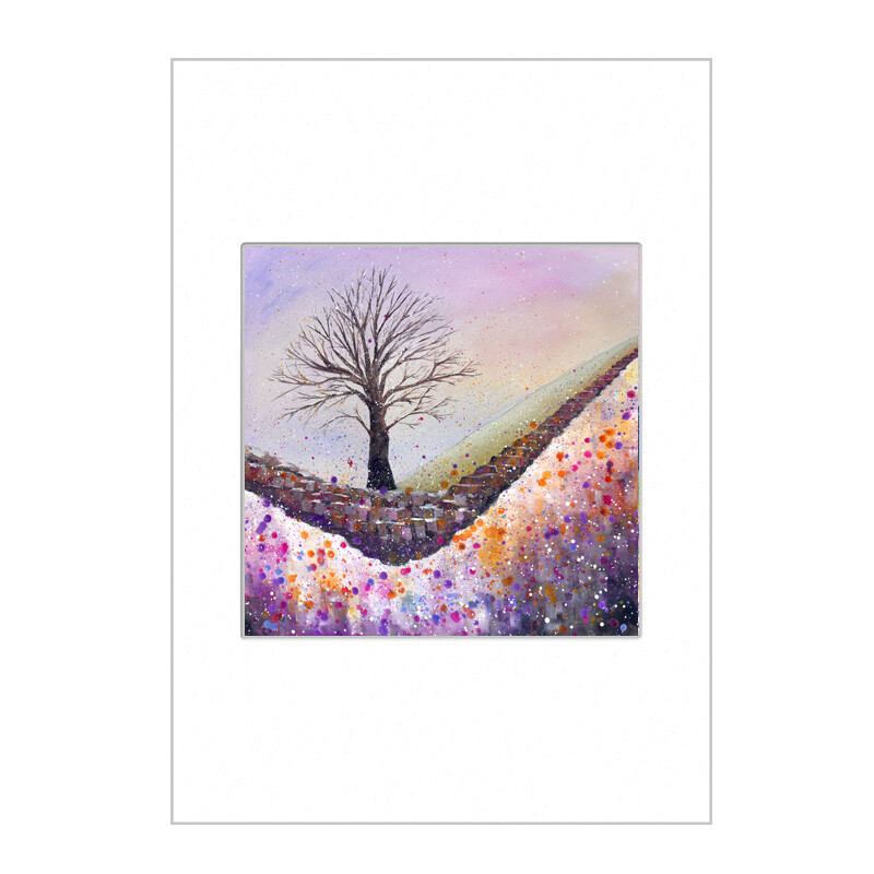 Sycamore Gap Snow Mini Print A4