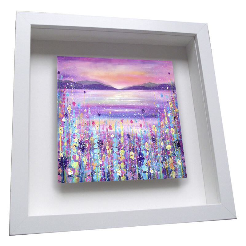 Purple Mountains - Framed Ceramic Tile