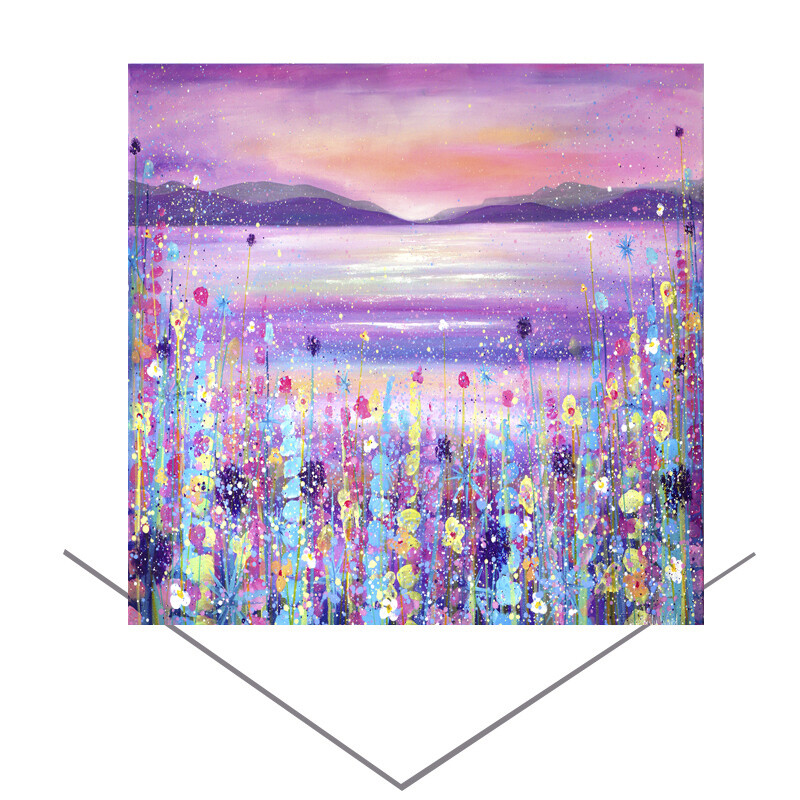 Purple Mountains Greeting Card