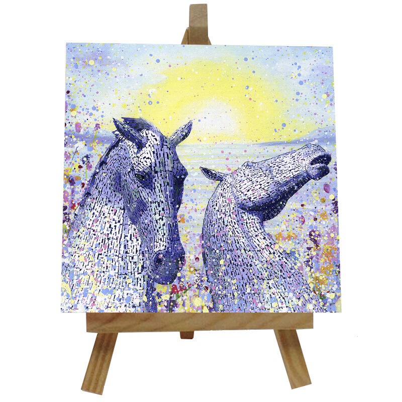 The Kelpies Ceramic  tile with easel