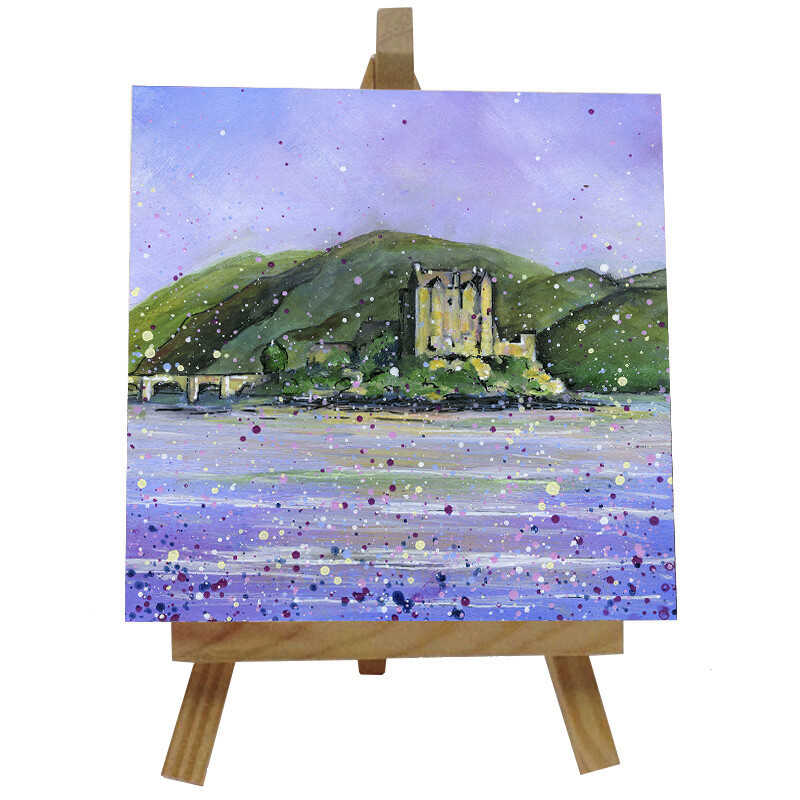 Eilean Donan Castle  Ceramic  tile with easel
