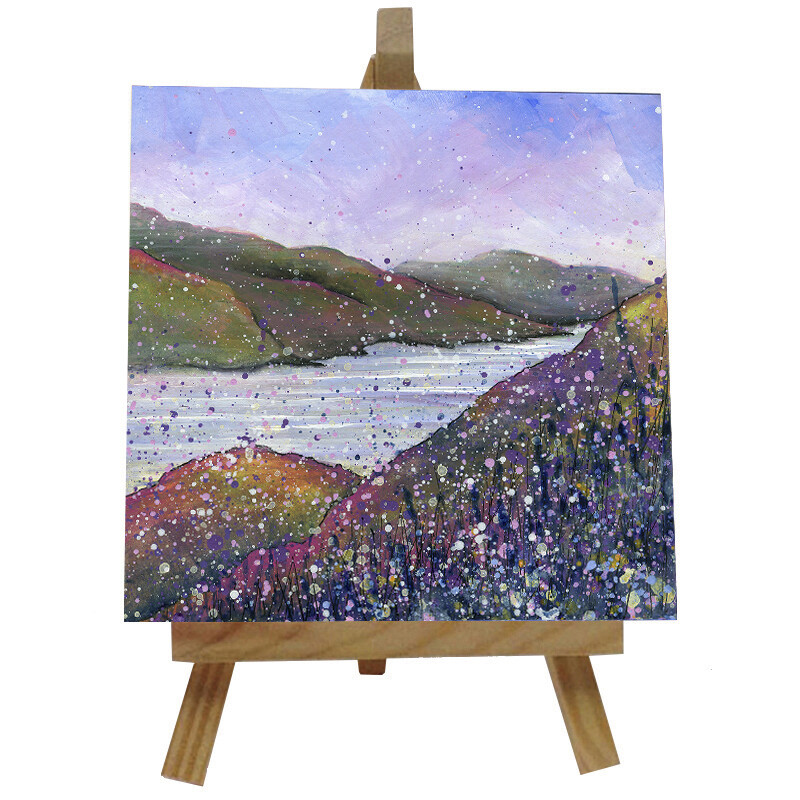 Loch Lomond  Ceramic  tile with easel
