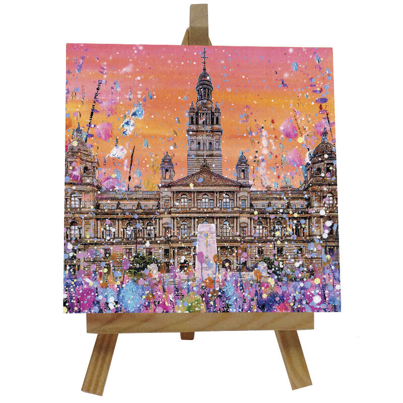 George Square Ceramic  tile with easel