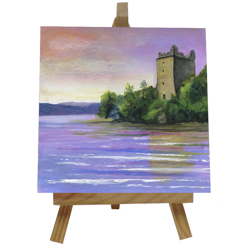 Urquhart Castle  Ceramic  tile with easel