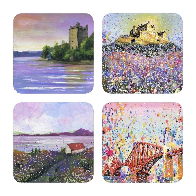 Scotland Coasters in a Gift Box