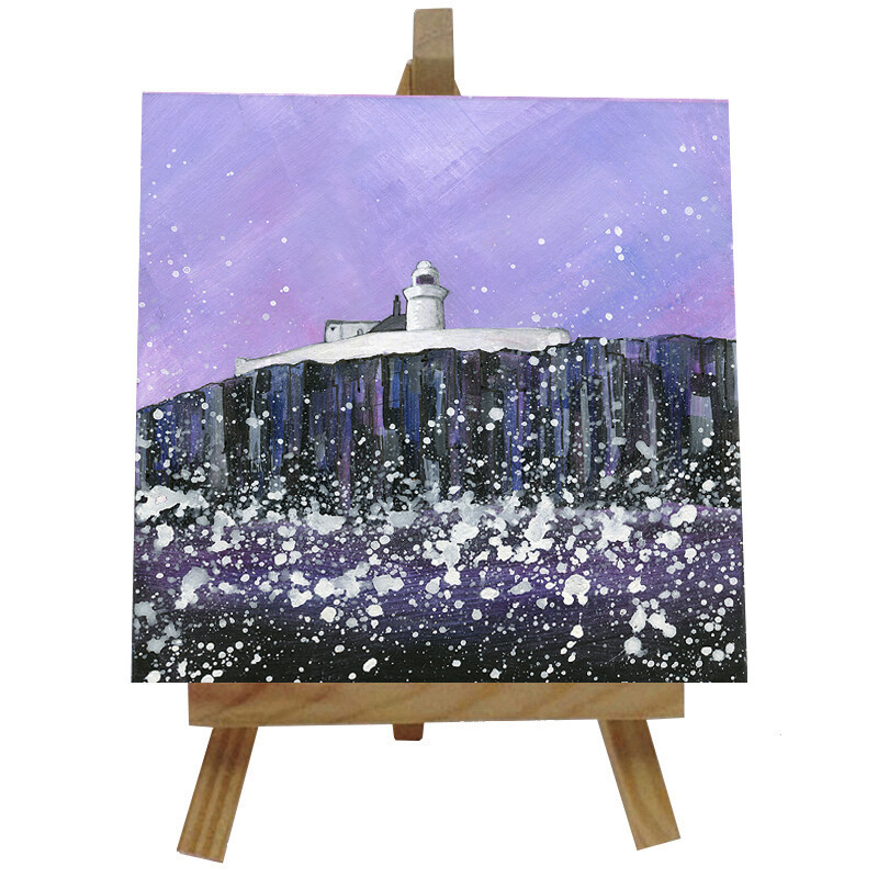 Inner Farne Island Lighthouse  Ceramic  tile with easel