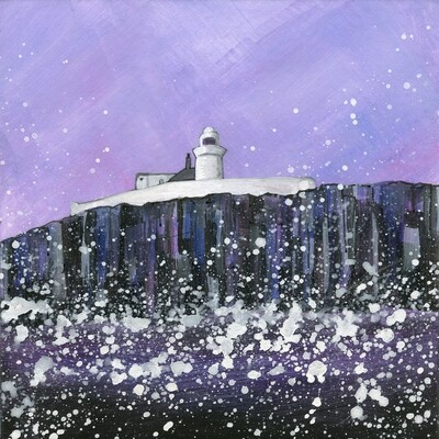 Inner Farne Island Lighthouse Original Painting