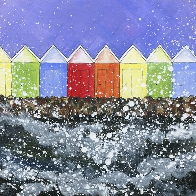 Scarborough Beach Huts Original Painting
