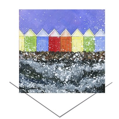 Scarborough Beach Huts Greeting Card