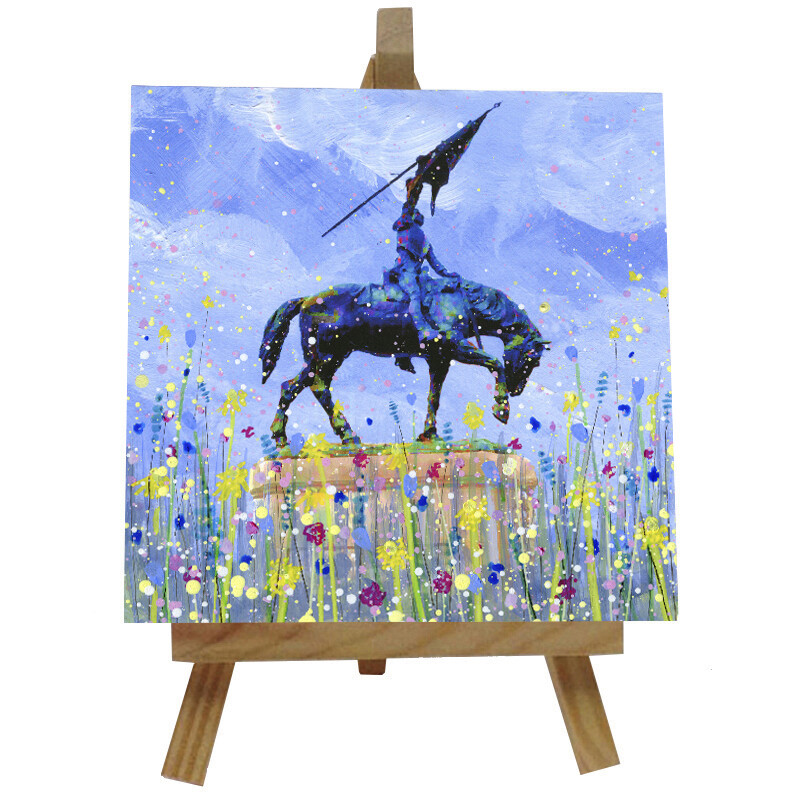1514 Memorial, Hawick Ceramic  tile with easel