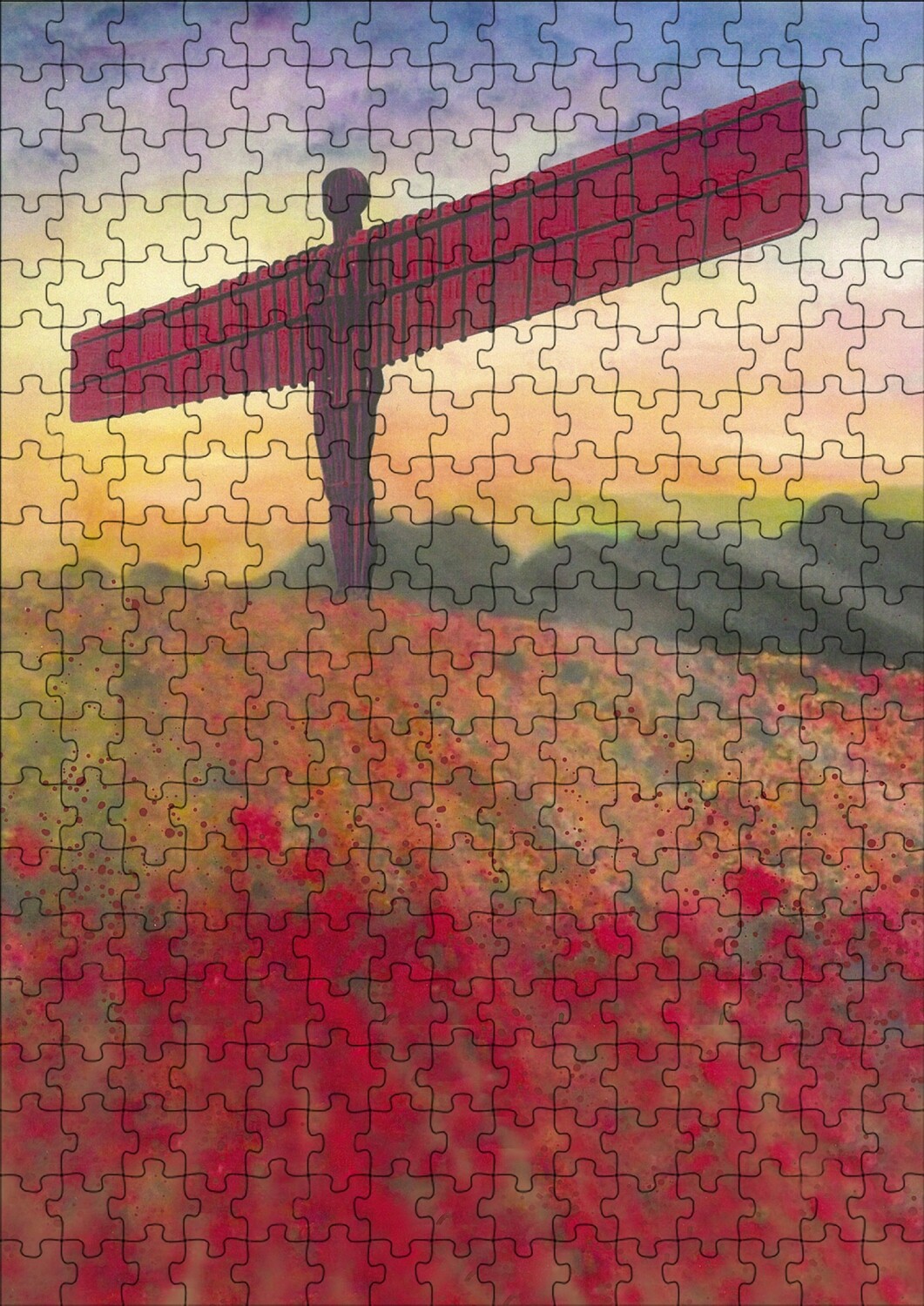 Angel of the North Poppies Jigsaw