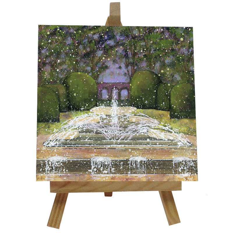 The Alnwick Garden Grand Cascade Ceramic tile with easel