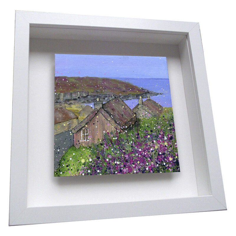 Gearrannan Blackhouses, Isle of Lewis Framed Ceramic Tile