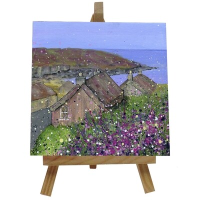 Gearrannan Blackhouses, Isle of Lewis Ceramic tile with easel