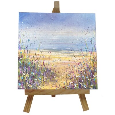 Going to the Beach Ceramic tile with easel