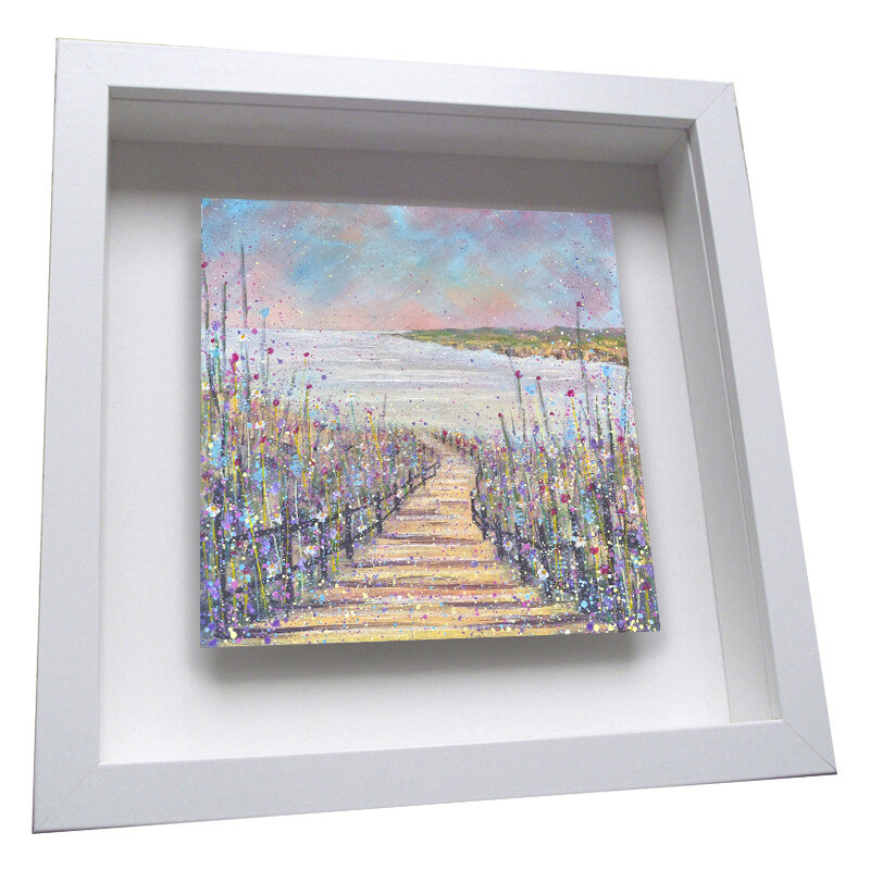 Coastal Path Framed Ceramic Tile