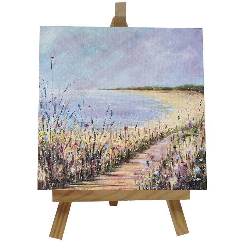 Lazy Beach Days Ceramic tile with easel