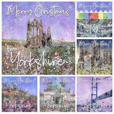 Yorkshire and Humberside Christmas Cards - Pack of Six