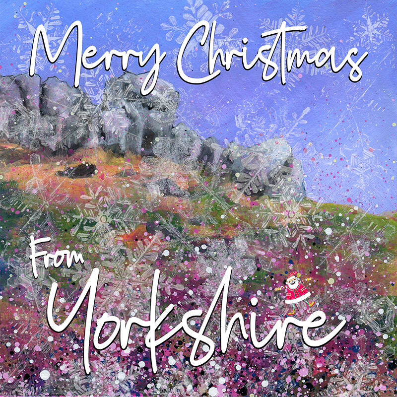 Ilkey Moor Christmas Card. Pack of Six