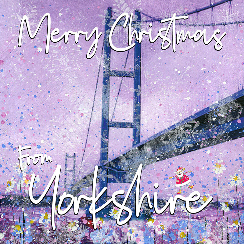 Humber Bridge Christmas Card. Pack of Six