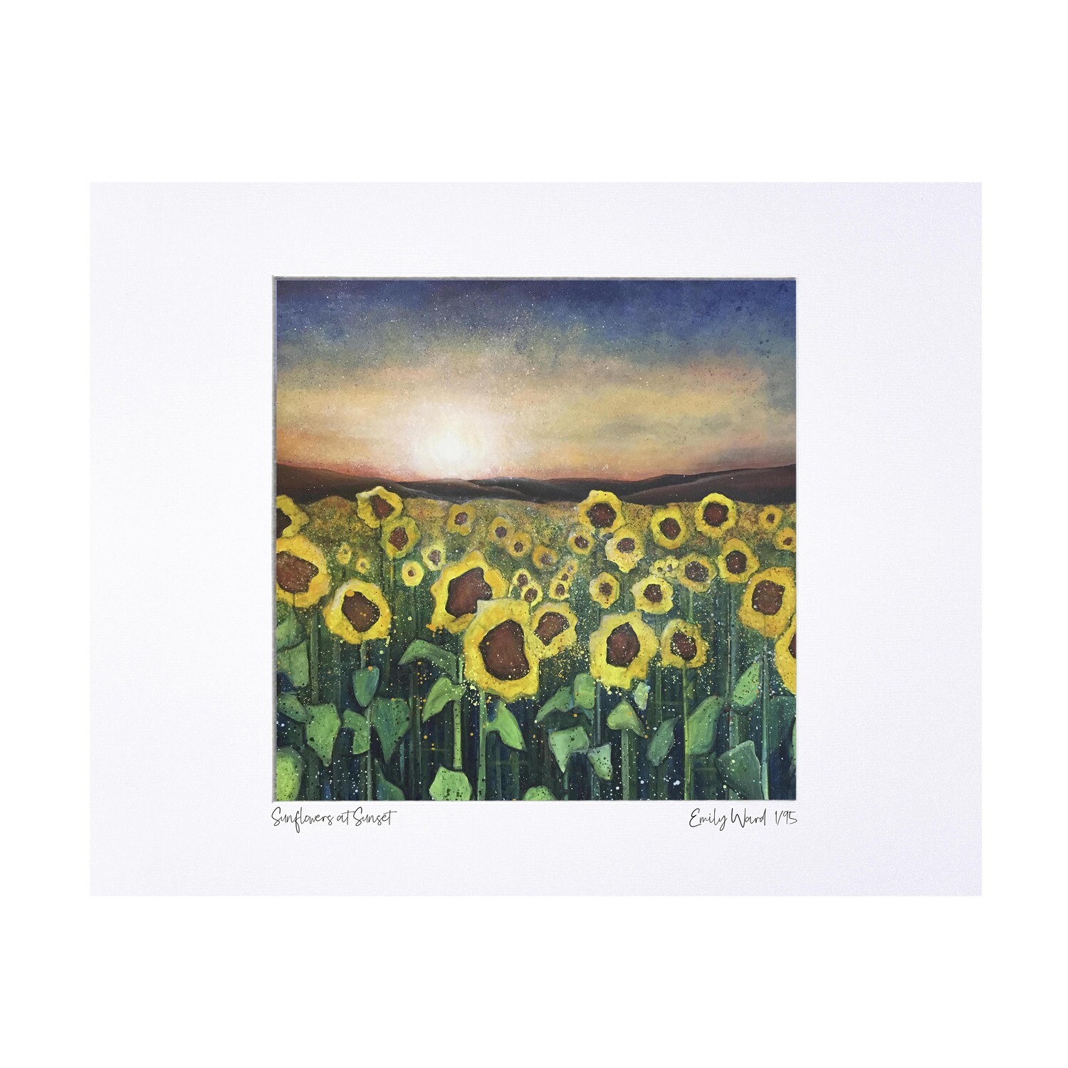 Sunflowers at Sunset Limited Edition Print 40x50cm