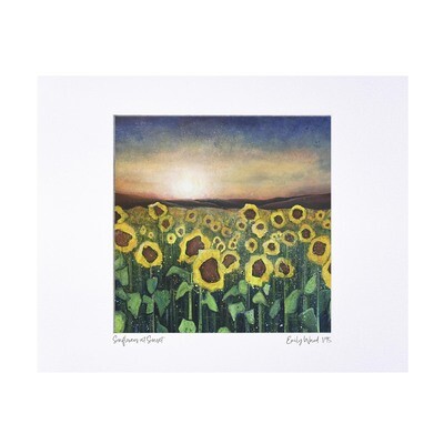 Sunflowers at Sunset Limited Edition Print 40x50cm