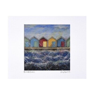 Beach Huts in the Sunshine Print - Limited Edition