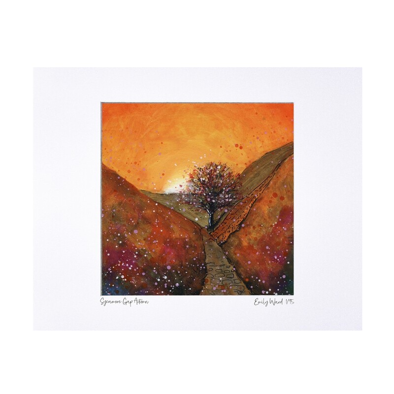 Sycamore Gap  Autumn Limited Edition Print 40x50cm