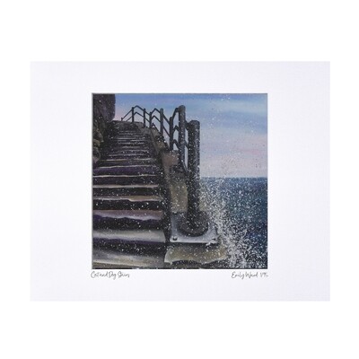Cat and Dog Stairs Print - Limited Edition