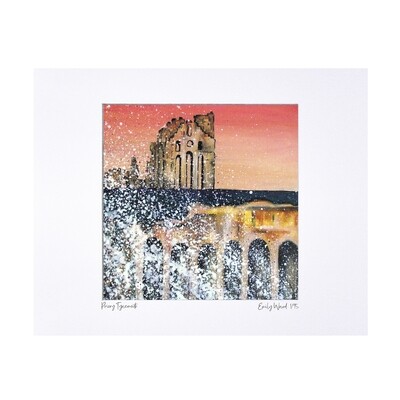 Tynemouth Priory Limited Edition Print 40x50cm