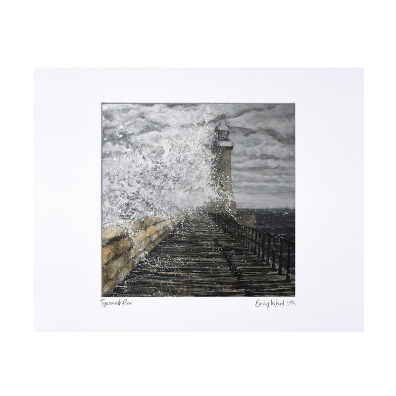 Tynemouth Pier Jane Limited Edition Print 40x50cm