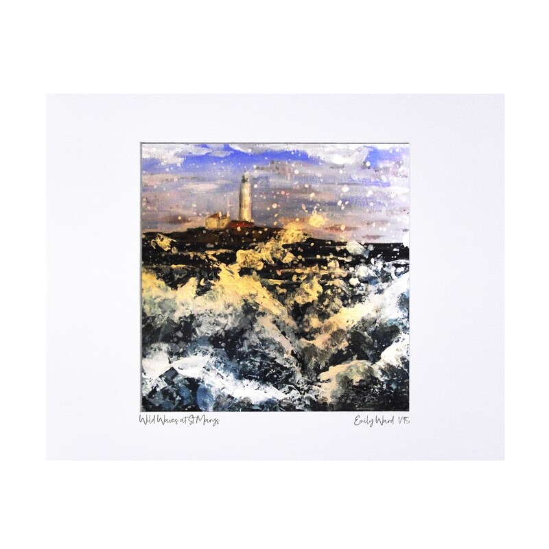 St Marys Wild Waves Limited Edition Print 40x50cm