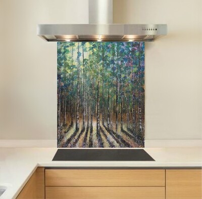 Art - Glass Kitchen Splashback - Lee's Trees