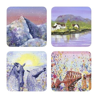 Scottish Coasters in a Gift Box
