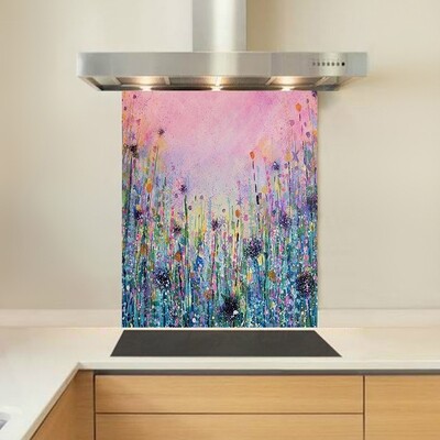 Art - Glass Kitchen Splashback - Flowers Meadow