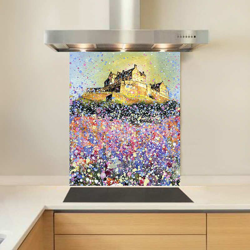 Art - Glass Kitchen Splashback - Edinburgh Castle