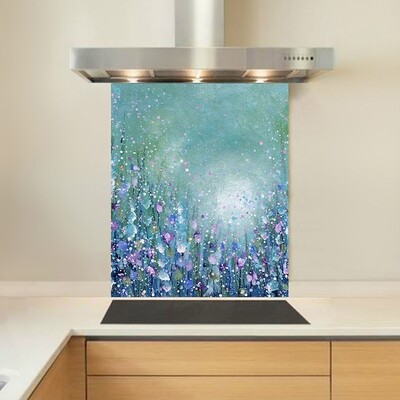 Art - Glass Kitchen Splashback - Pretty Flowers