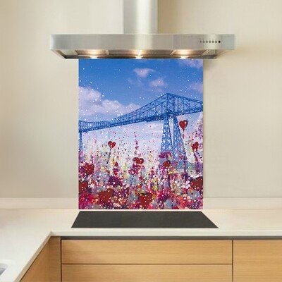 Art - Glass Kitchen Splashback - Transporter Bridge
