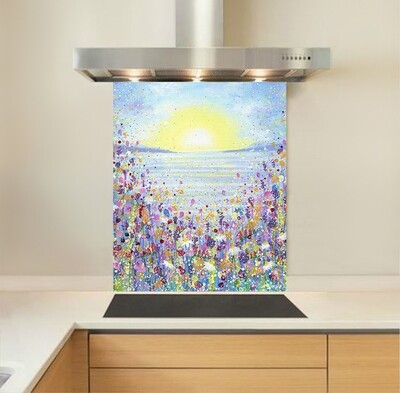 Art - Glass Kitchen Splashback - Rising Sun