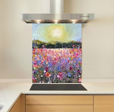 Art - Glass Kitchen Splashback - Morning Glory