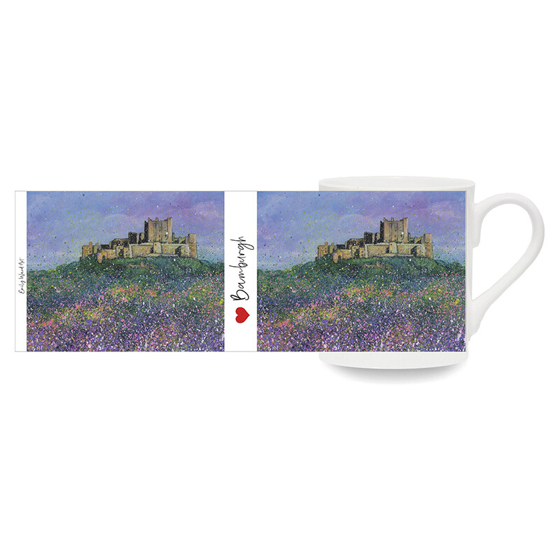 Bamburgh Castle Flowers Bone China Cup