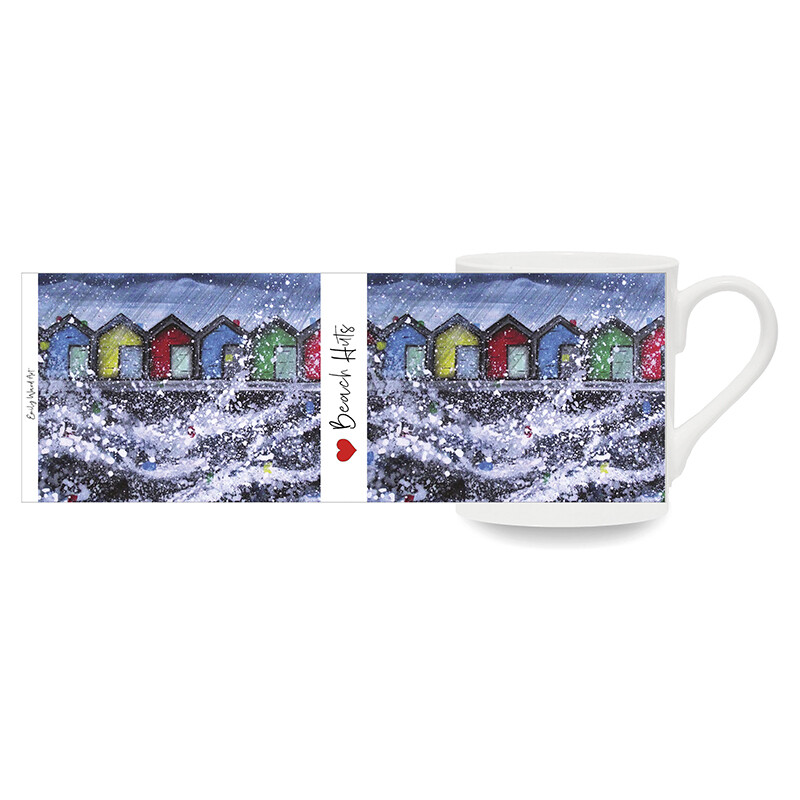 Beach Huts Bone China Cup
