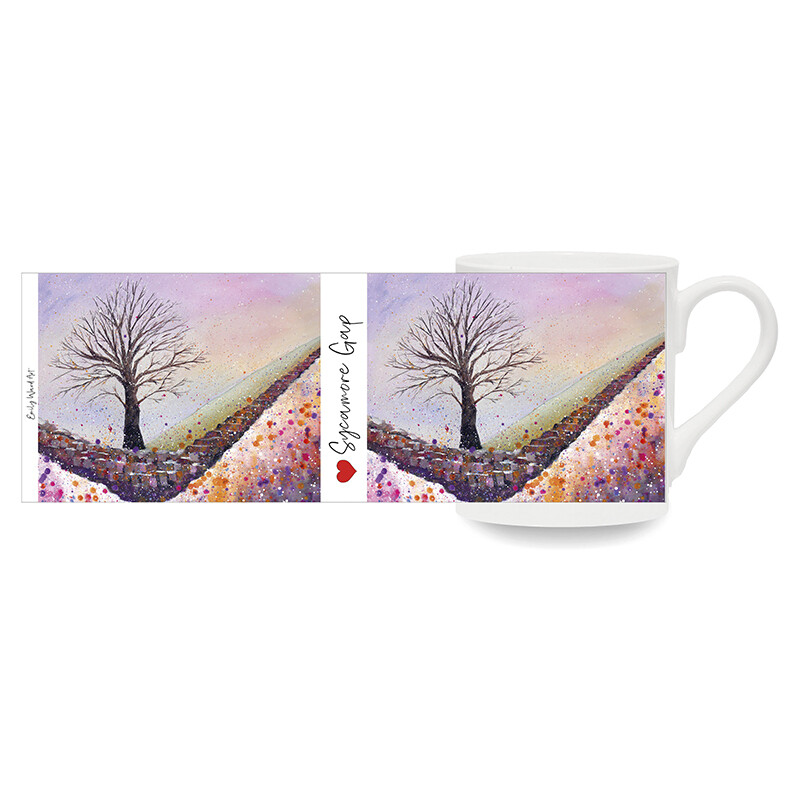 Sycamore Gap Snow Bone China Cup