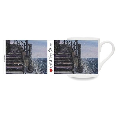 Cat and Dog Stairs Bone China Cup