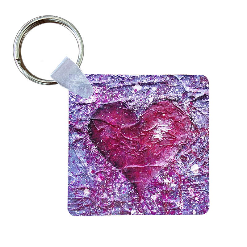 Love Purple Keyring