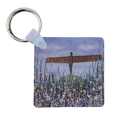 Angel of the North - Flowers Keyring