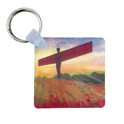 Angel of the North - Poppies Keyring