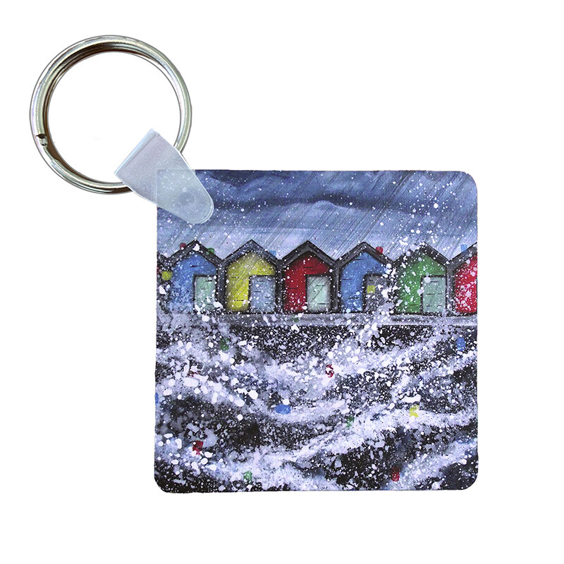 Blyth Beach Huts -  Keyring