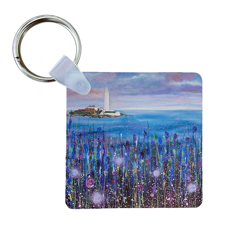St Mary's Lighthouse, Blue  -  Keyring