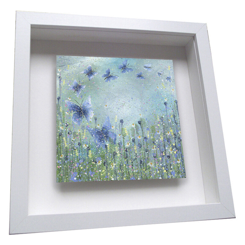 Blissful Butterflies  Framed Ceramic Tile